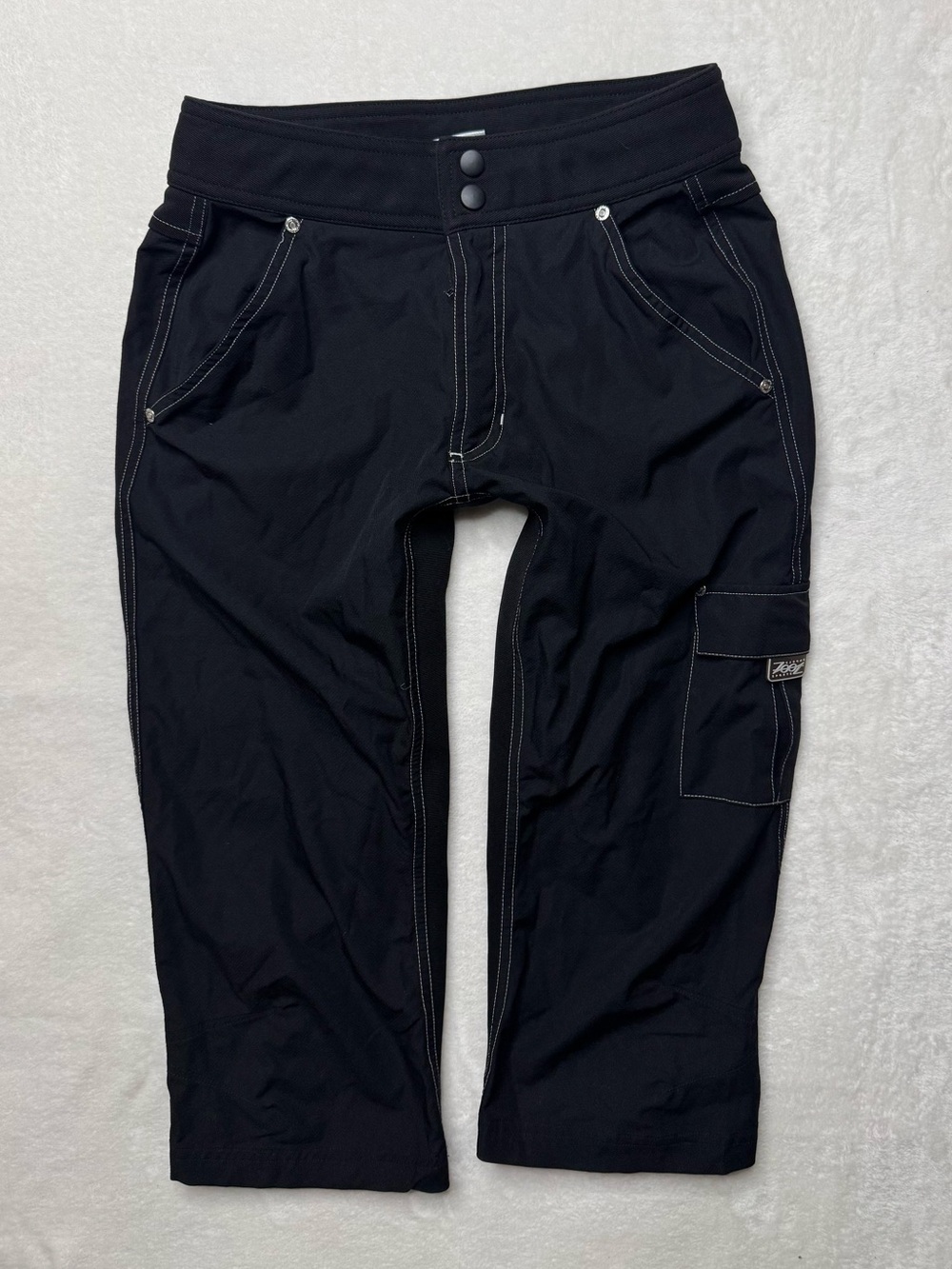 Zoot Sports Utility Cargo Capri Athletic Pants in Black Extra Small Biker Shorts
